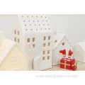 Ceramic White Cottage Tealight Holders